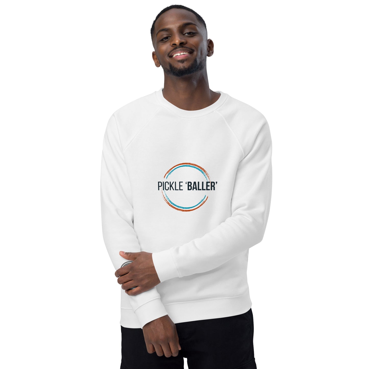 Pickle BALLER Unisex organic raglan sweatshirt