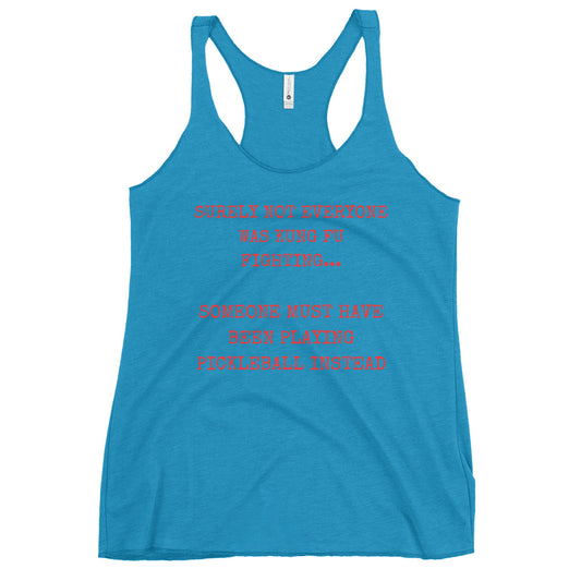 Surely not everyone was Kung Fu fighting? Women's Racerback Tank